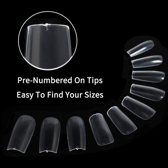 ⚡ Clearance! Long Square Clear Fake Nails - Picture 4 of 6